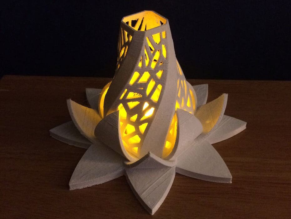 This beautiful blossom lamp is the combination of designing in AutoCAD and 3D printing!