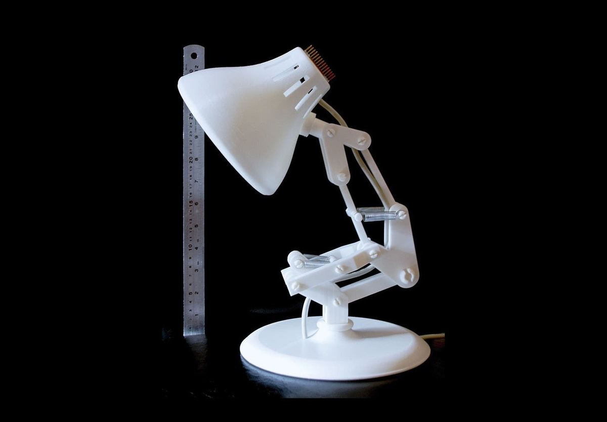 Pixar's iconic Lexo Jr., modeled in AutoCAD and 3D printed