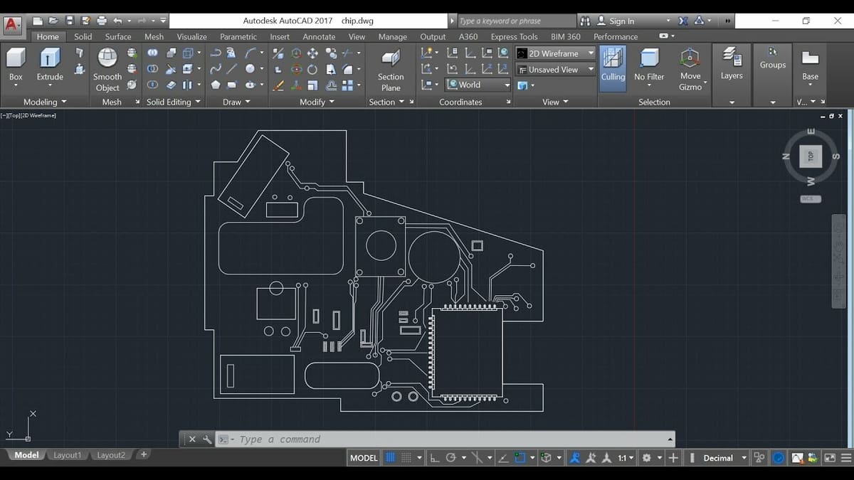 Chip diagrams always look so smart, but with AutoCAD, it's not that hard