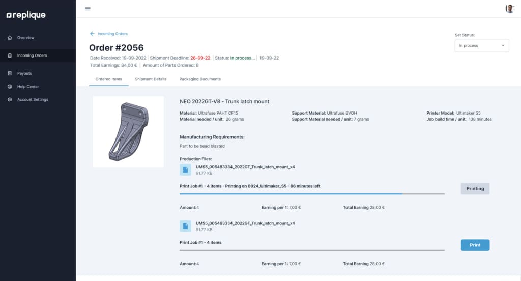 Image of On-Demand Additive Manufacturing Services: Replique