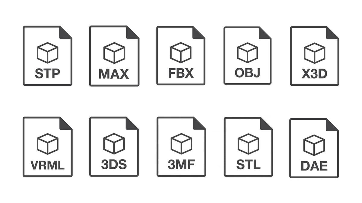 Various 3D file formats