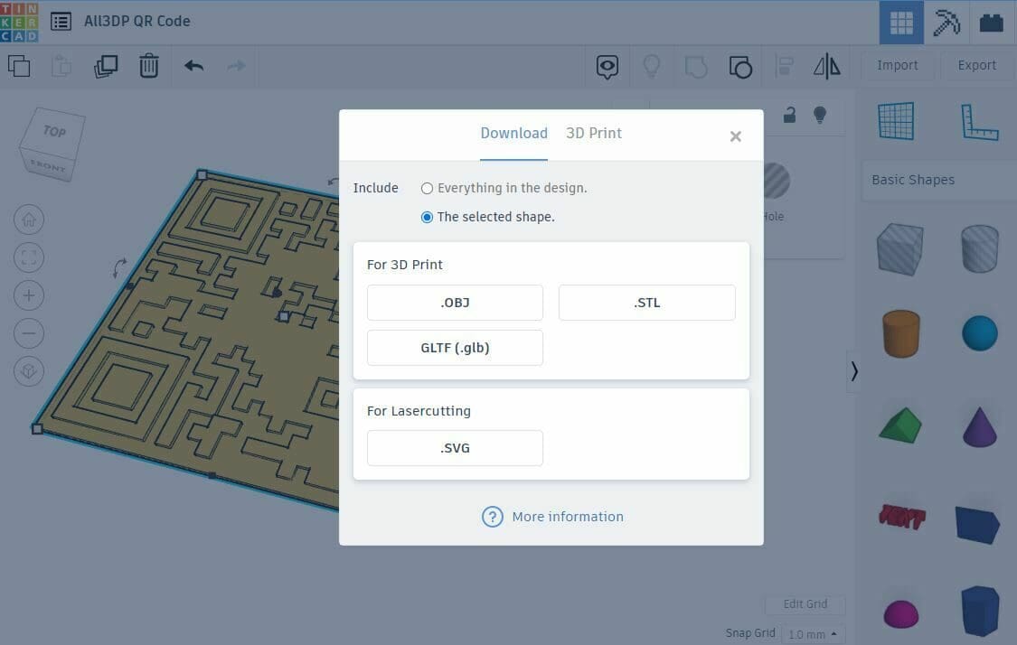 You can import and export STL models in TinkerCAD