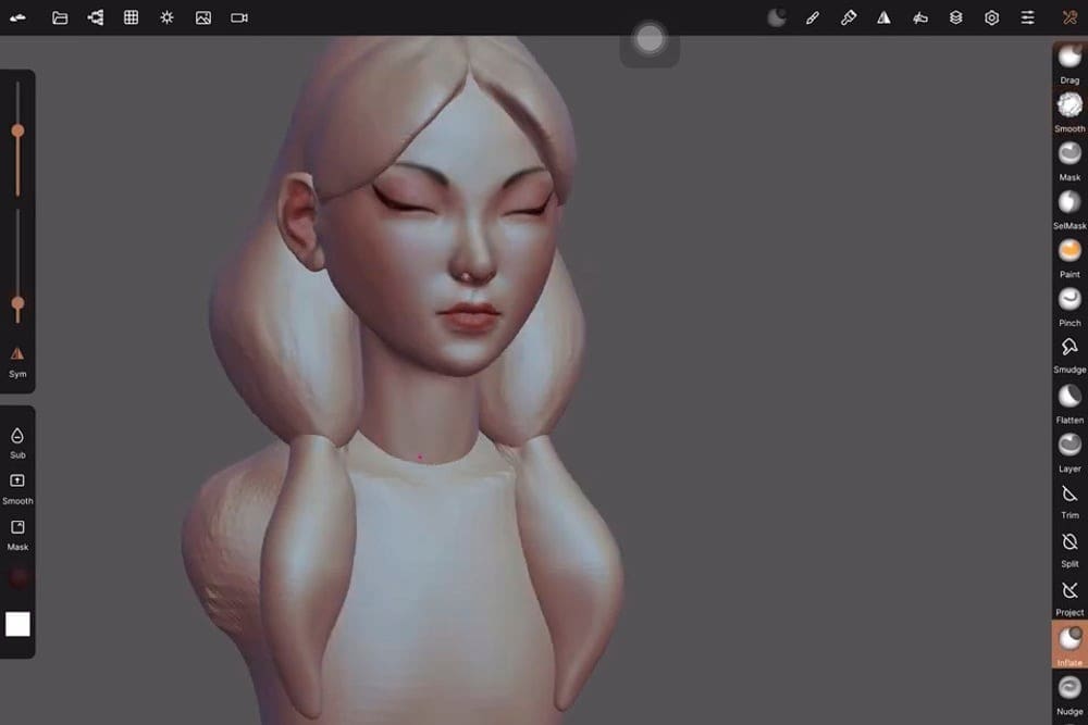 Nomad Sculpt has many tools that will allow you make elegant models
