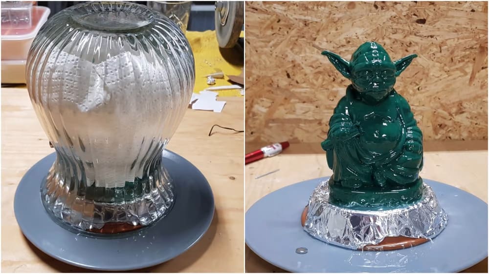 Once the process has been stopped, leave the part to dry