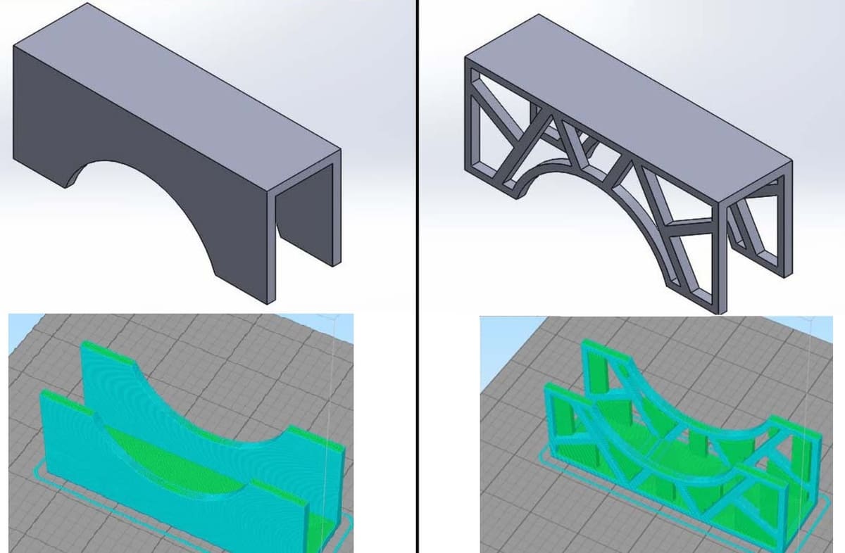 Infill patterns can become part of the outer structure
