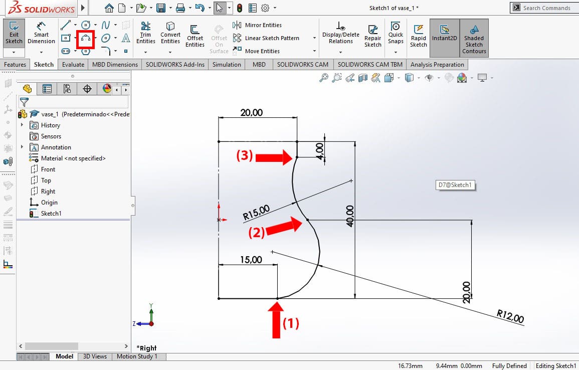3-point arcs are simple but effective