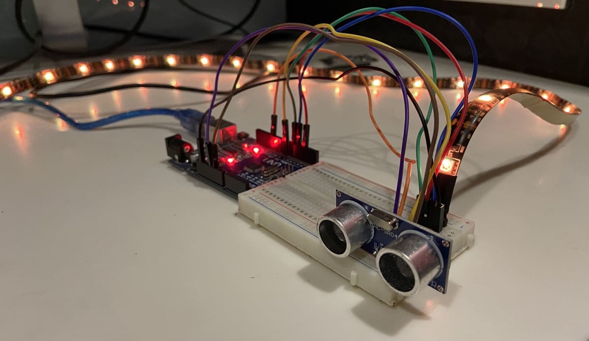 Photo de Projet Arduino: Signal lumineux pour angle mort