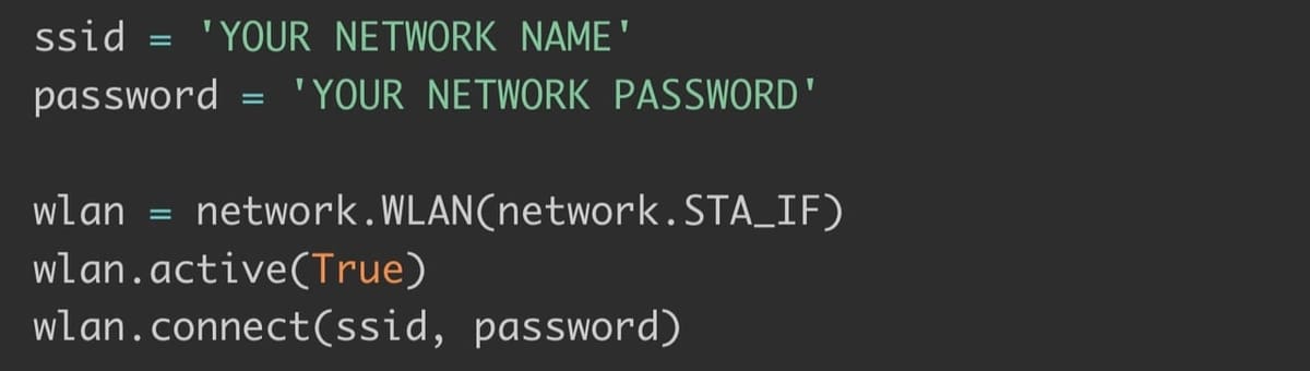Using the WLAN features is easy in Python