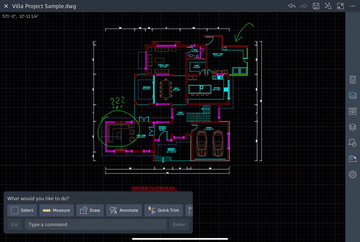 The UI is designed to maximize useful space while preserving ease of use