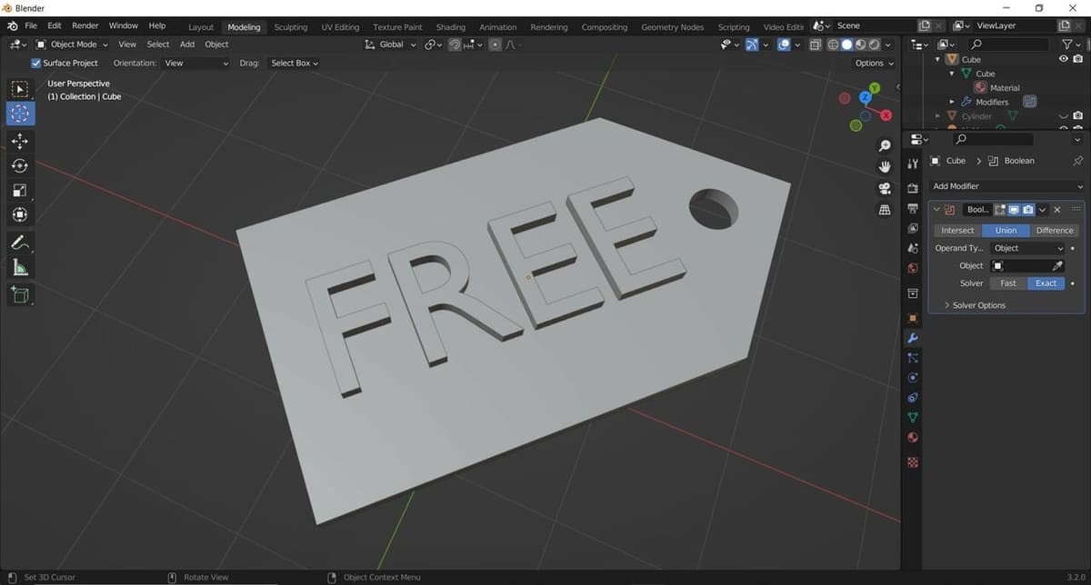 A free object you can design with the free software!