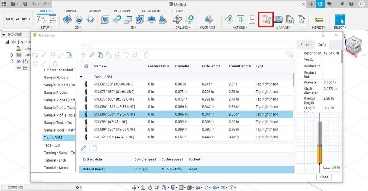 Set up your tools before setting up your toolpaths