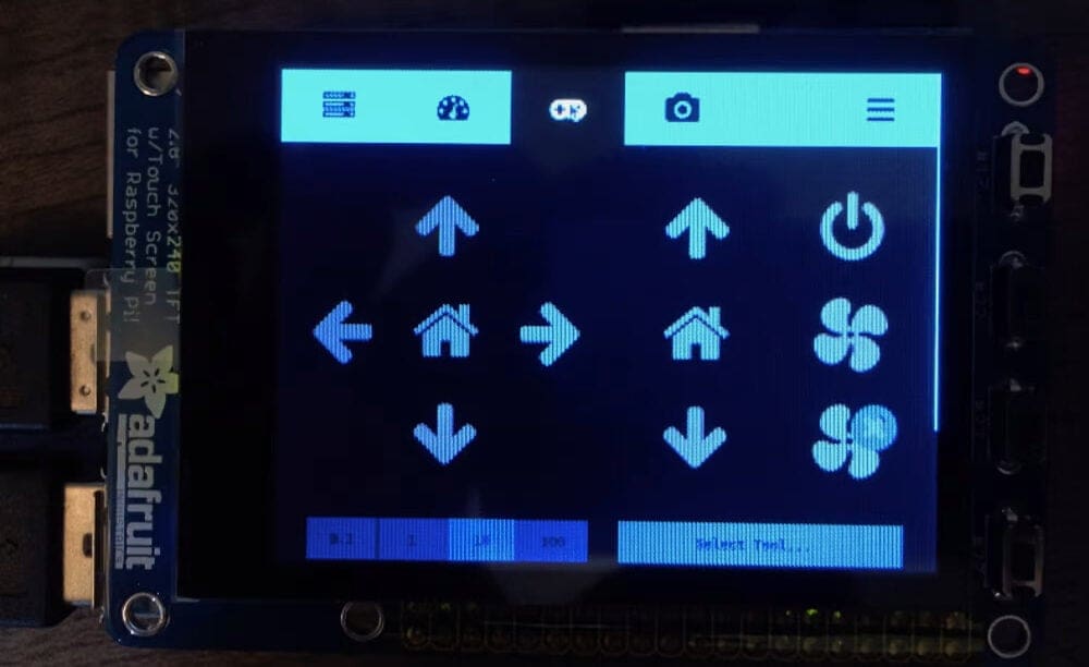 TouchUI running on a 2.8'' touchscreen build