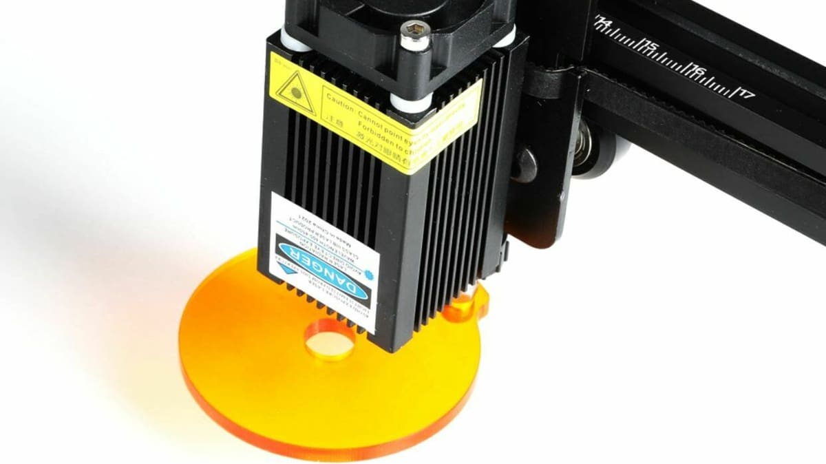 The CV-01 has an orange cover over the 1.6-W laser module to protect your eyes