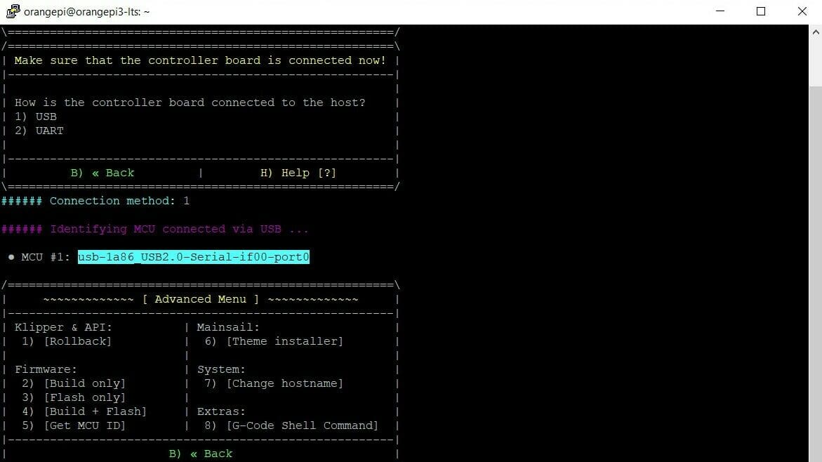 The MCU ID is the string of text highlighted in blue
