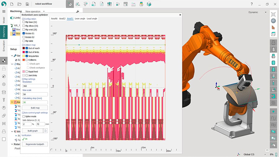 SprutCAM X Robot offers six degrees of freedom for robotics applications