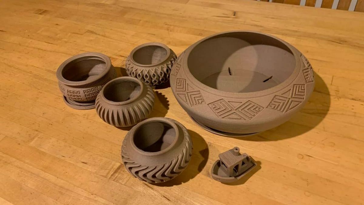 3D printed mahogany pots!