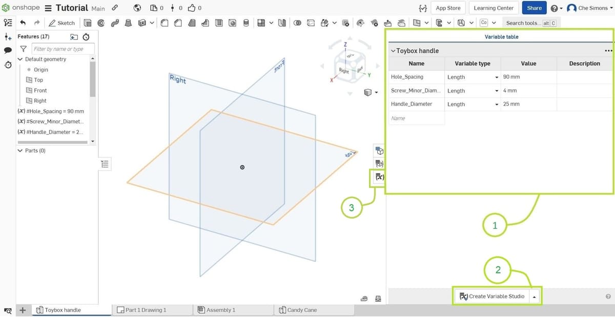 The Variables Table in Onshape is a powerful tool