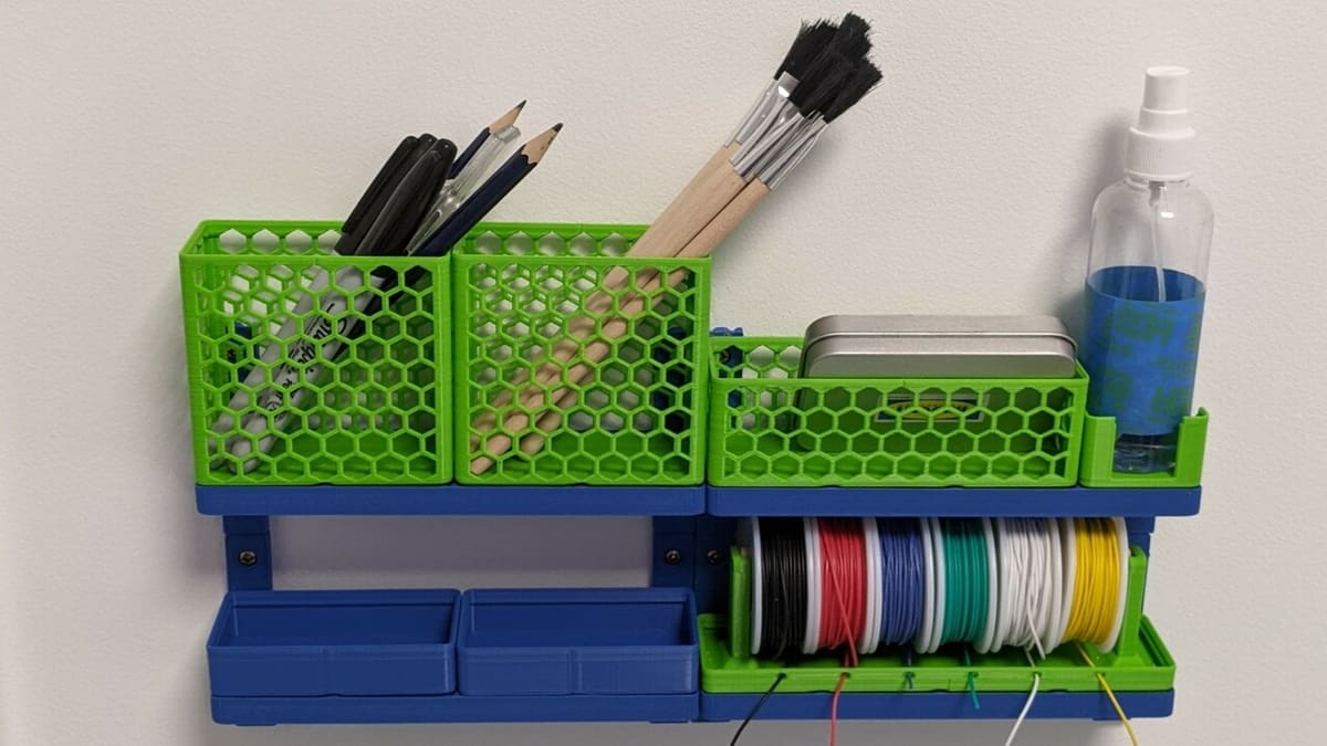 These wall racks will help you reduce workspace clutter