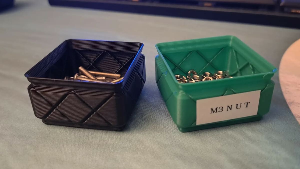A different take on Gridfinity's storage bins