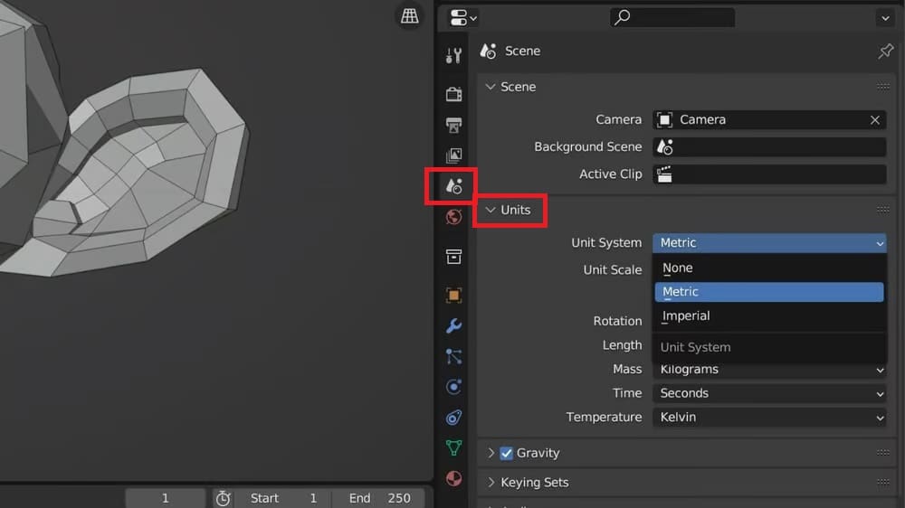 Image of: Setting the Units