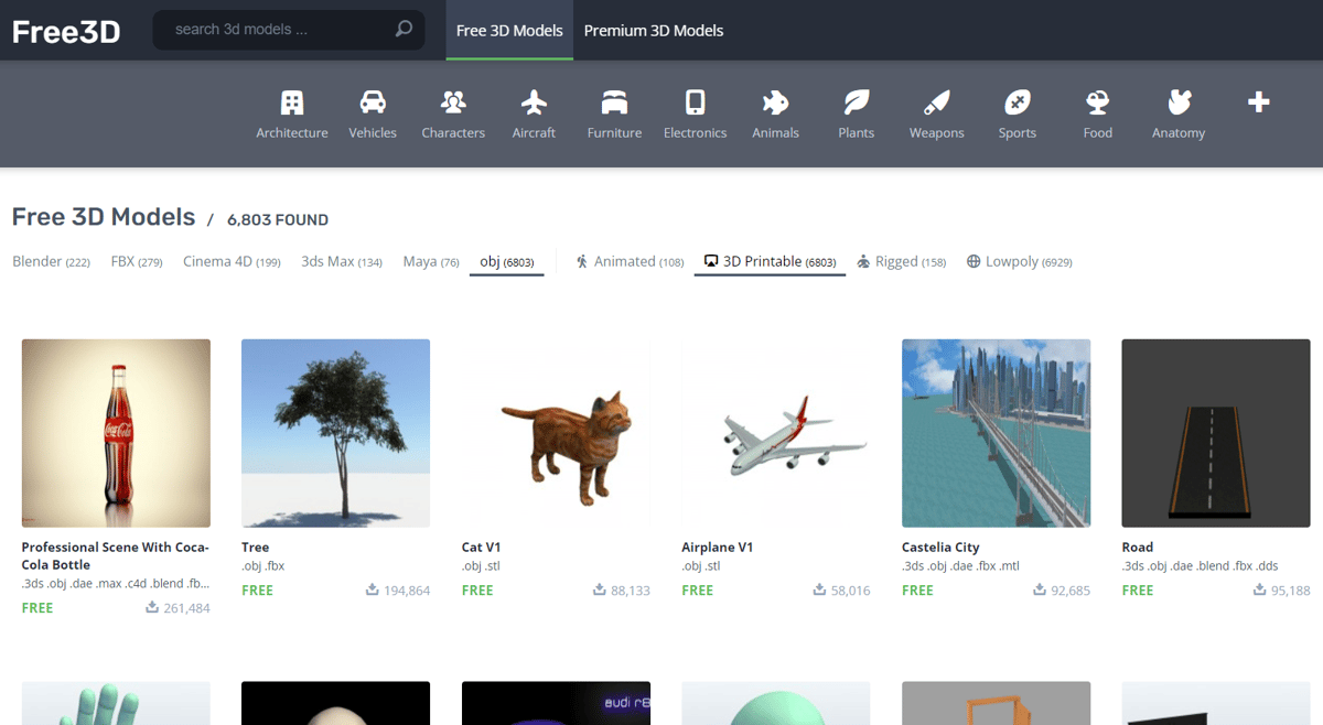Image of: Free3D