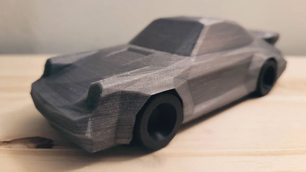 Photo de Objet 3D fun et facile à imprimer / impression 3D facile: Porsche 911 Turbo low poly