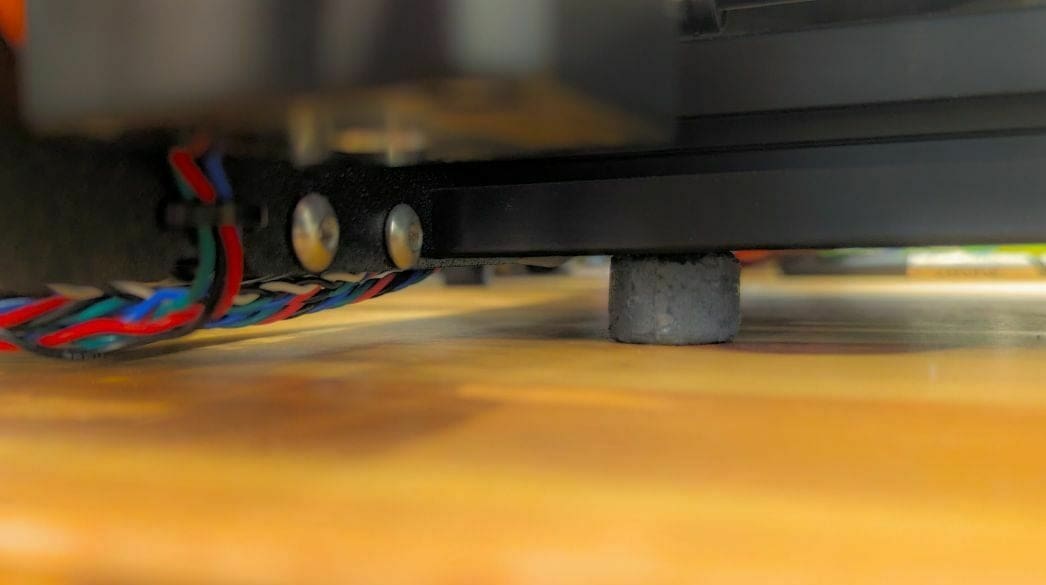 Molded leg installed on the Prusa