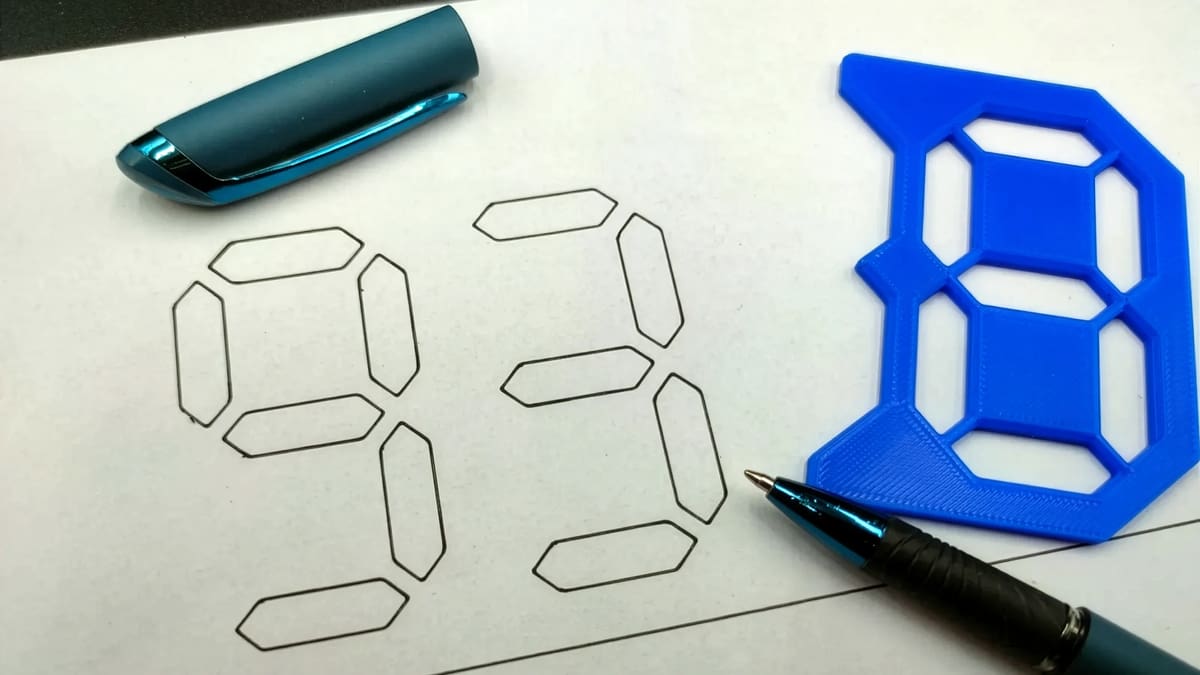 digital number stencil