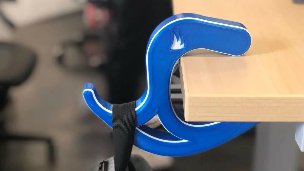This portable hook comes in handy wherever there's a table