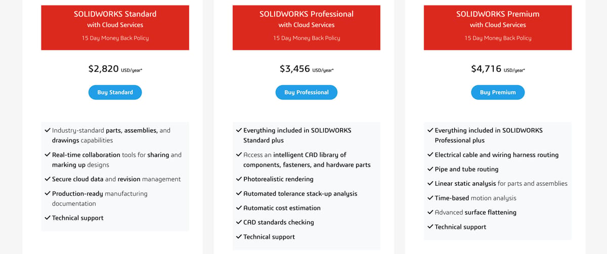 Image of SolidWorks Free Download: Paid Subscriptions: Standard, Professional, and Premium: Which Is Right For You?