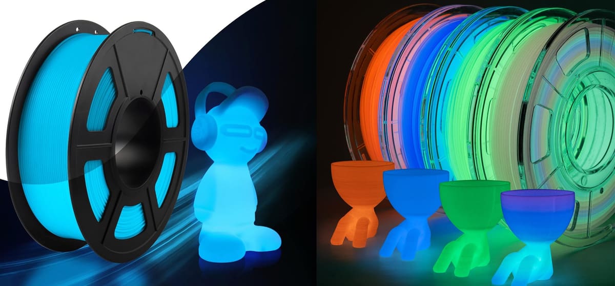 Imagen de Filamentos para impresoras 3D / Filamento 3D: Fosforescente
