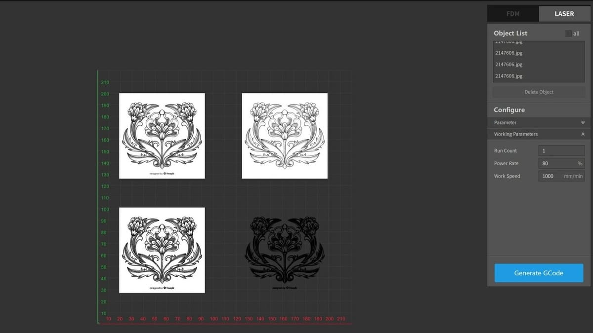 Same design, different settings