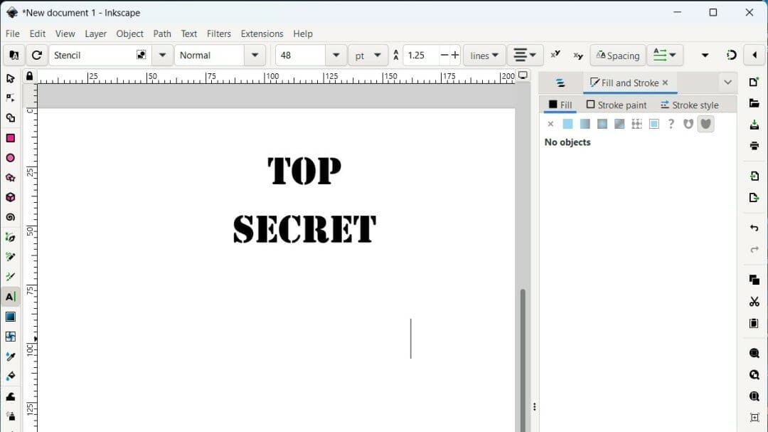 Editing a stamp design in Inkscape