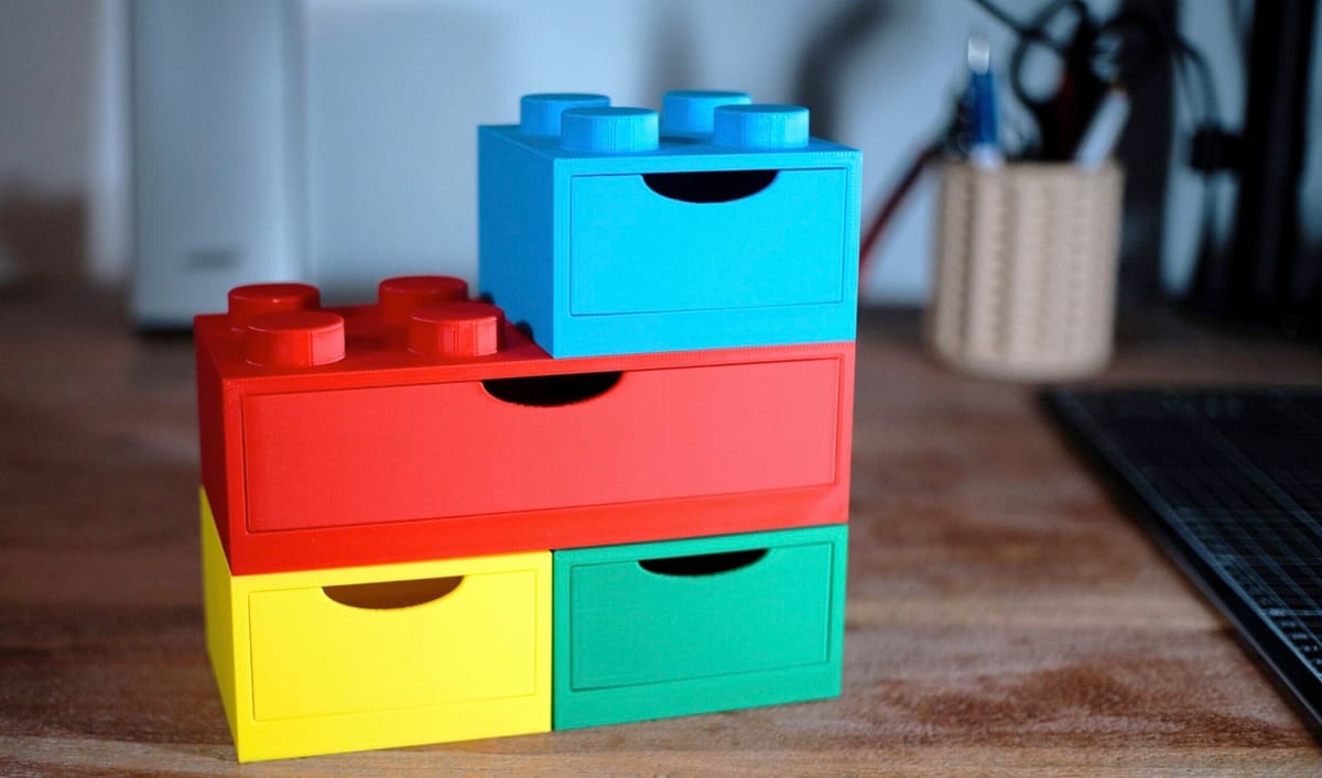 Photo de Idée d'impression 3D / Objets 3D à imprimer en 3D: Briques de rangement empilables