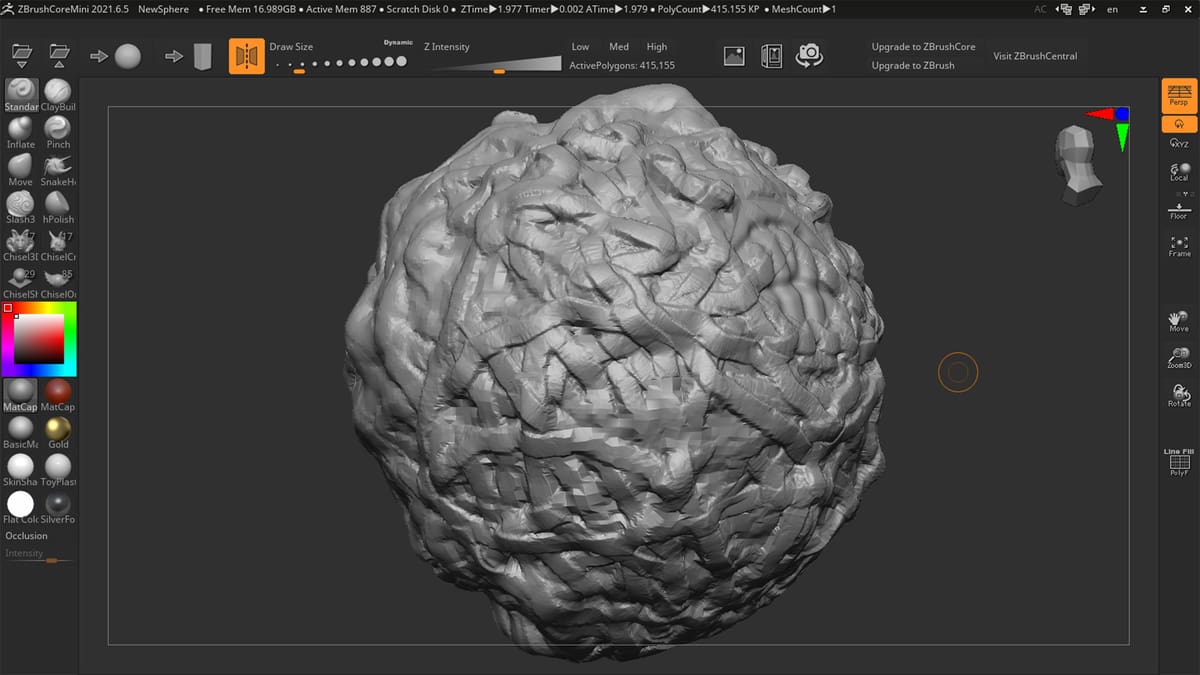 Foto de Software para impressora 3D / Programa para impressora 3D: ZBrushCoreMini