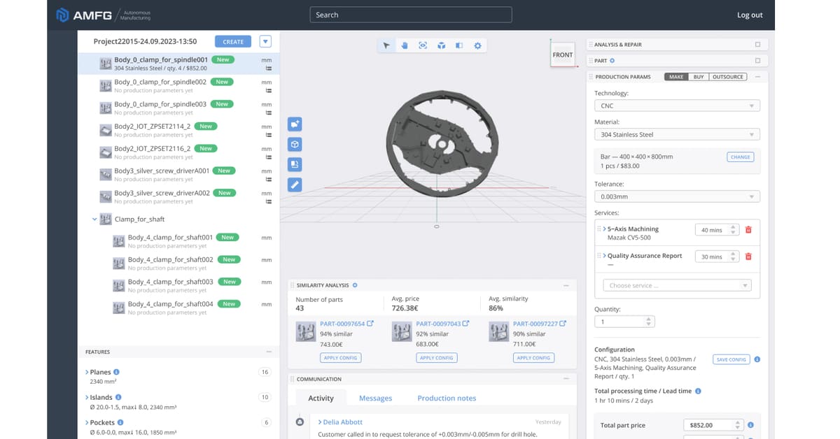 Image of 3D File Digital Asset Management: AMFG Digital Inventory