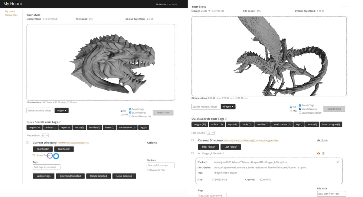 Image of 3D File Digital Asset Management: MiniHoarder