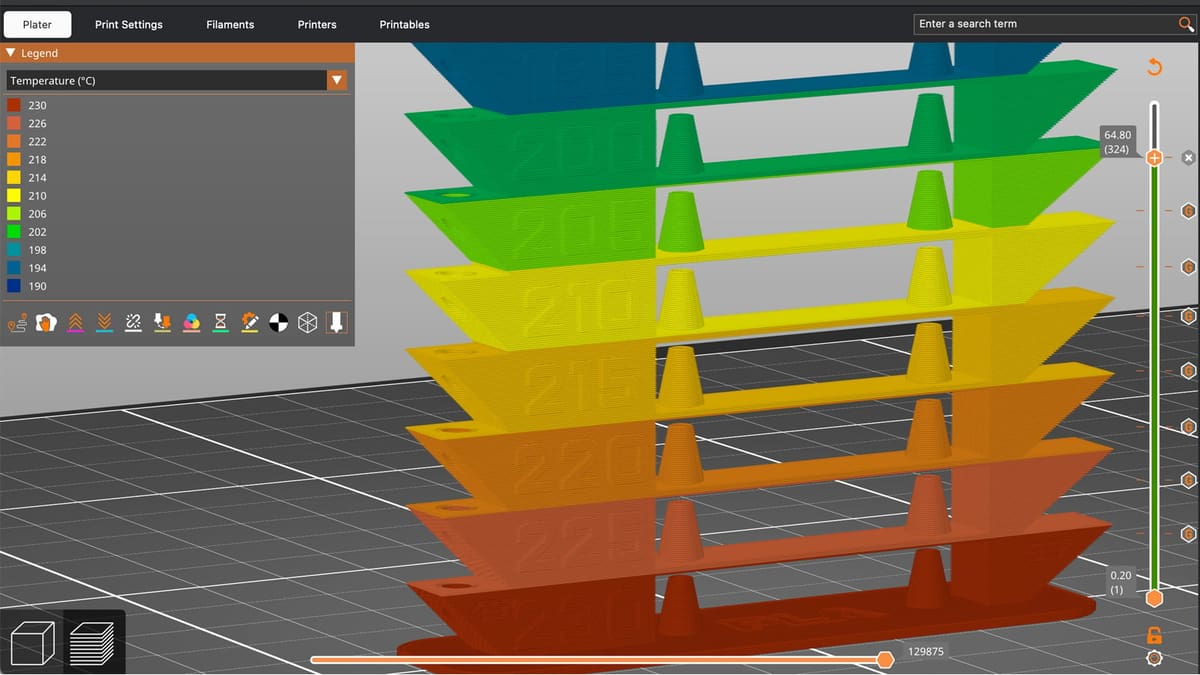 Image of: Prusa Slicer Temp Tower