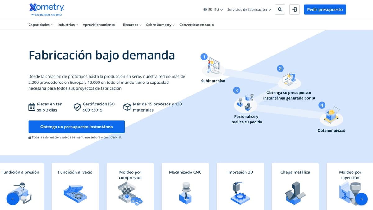 Imagen de Servicio de impresion 3D de metal: Xometry