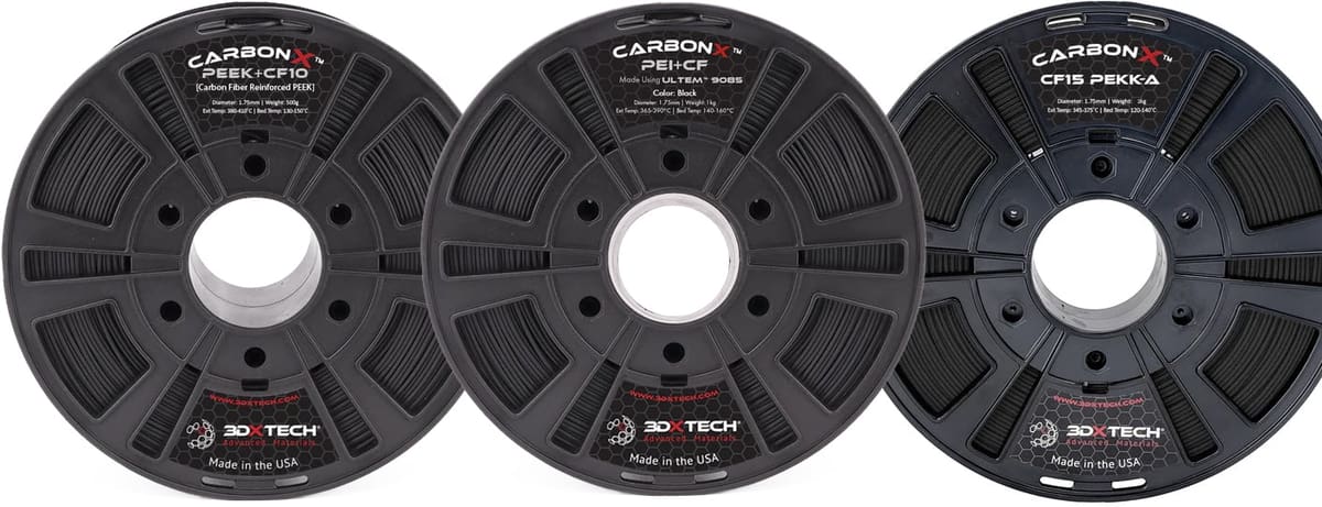 Image of: 3DXTech CF-PEEK, CF-PEKK, CF-PEI