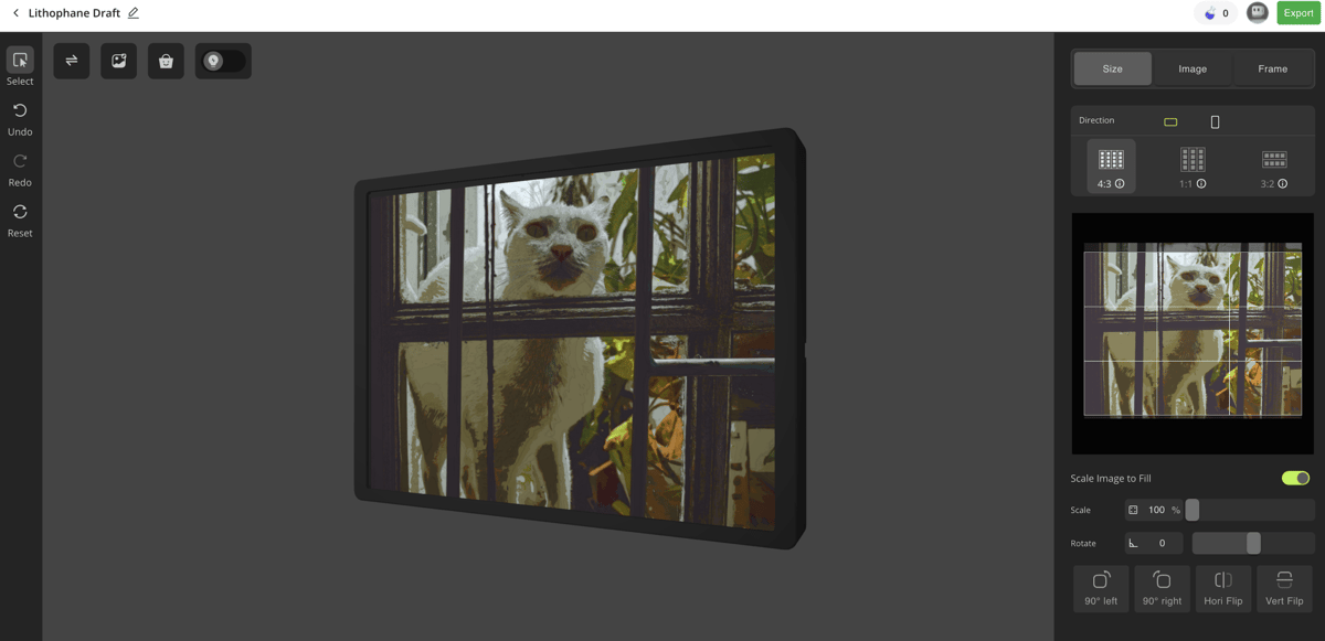 Image of: Method A: Generate with Bambu Lab's 'Make My Lithophane'