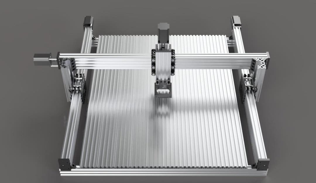 The Beeline CNC uses a gantry to carry the X- and Z-axes