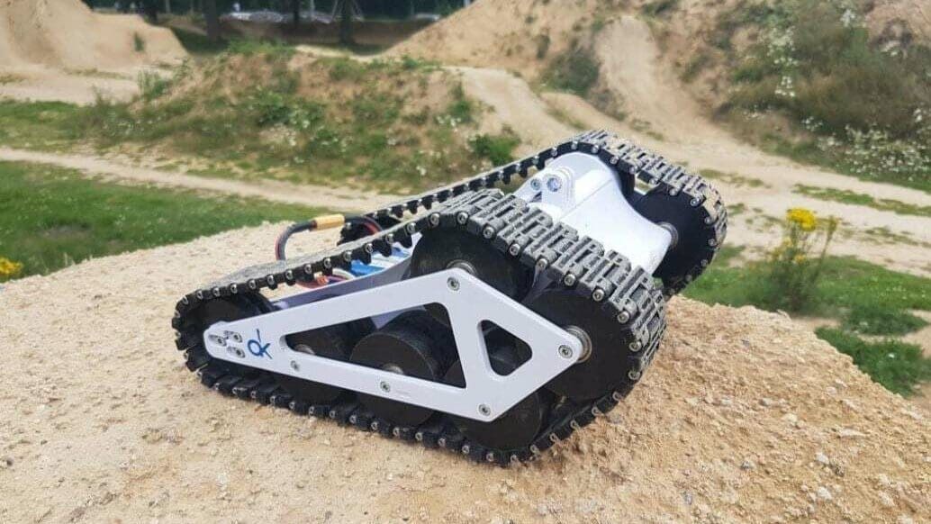 This impressive design was modeled after a WWI tank