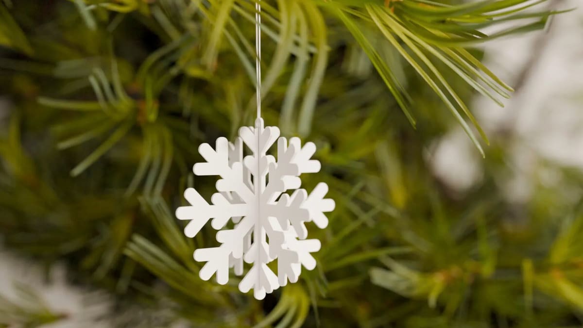 A 2.5D snowflake for your 3D tree.