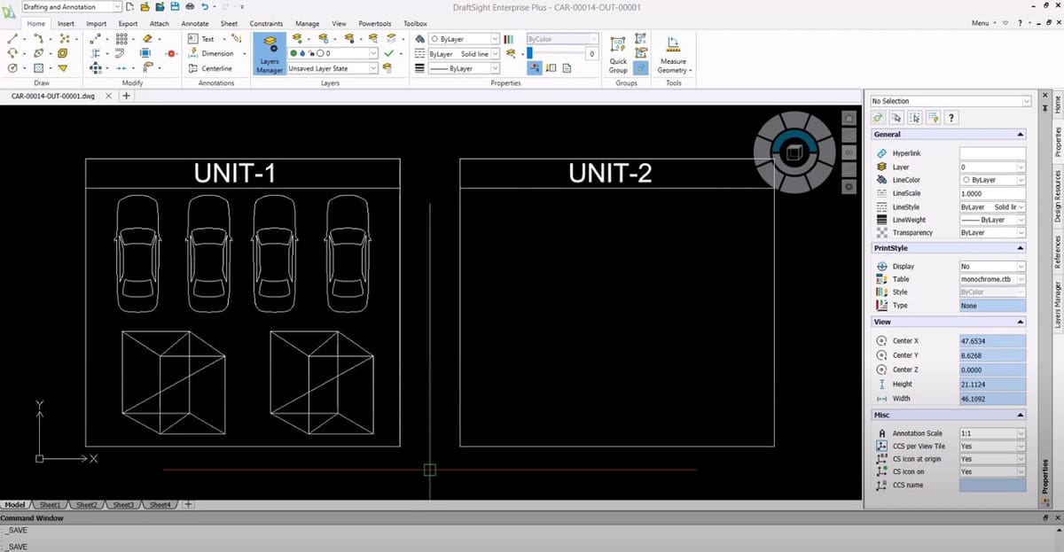 DraftSight has plenty to offer in its organized UI