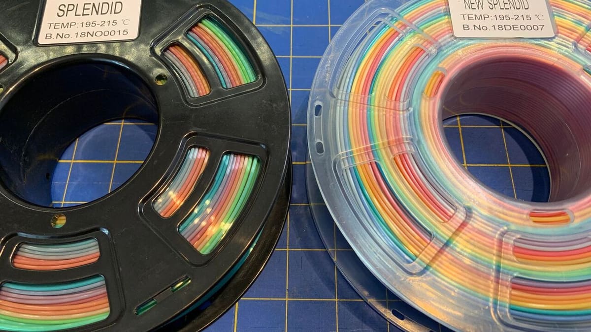 Different filaments have different colors and gradients