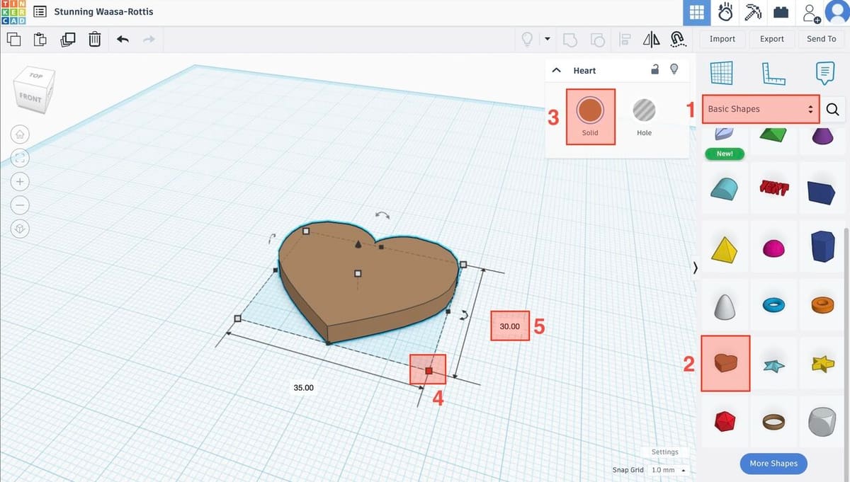 Tinkercad offers many starter options for 3D models
