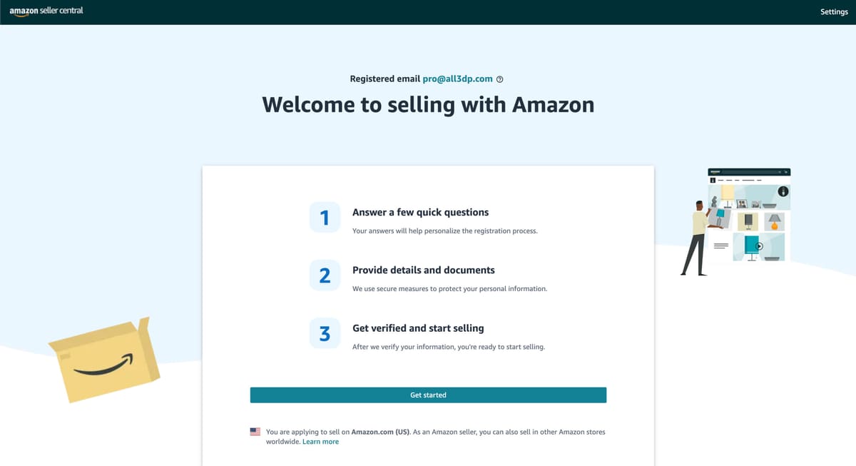 Foto de Ganhar dinheiro com a impressora 3D: Amazon: Como se registrar como vendedor na Amazon