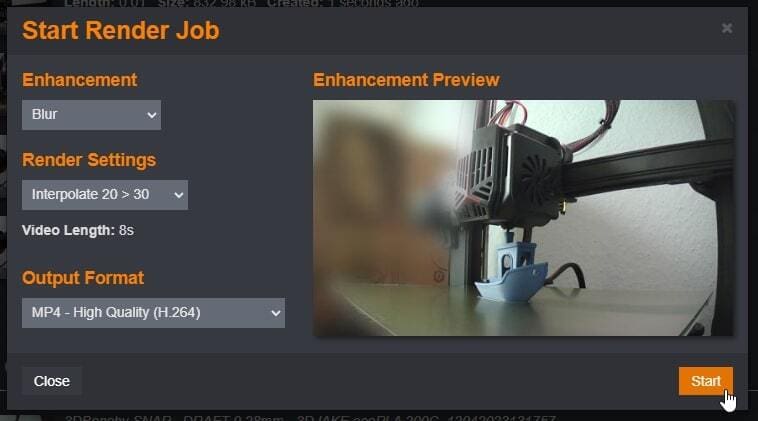 Timelapse+ can be used to record breathtaking footage of your prints