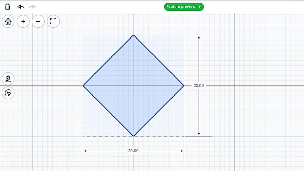 The Sketch Workspace interface is decluttered